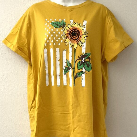SUNFLOWER T- SHIRT SHORT SLEEVE YELLOW XL - Picture 1 of 11